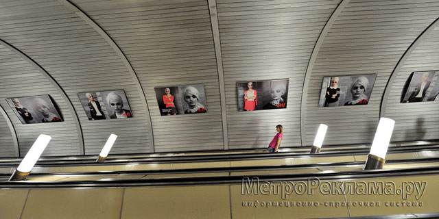 Новая осенняя коллекция 2012 от H&M - "ОСЕННИЕ ОТТЕНКИ" Визуальный ряд изображение используемых при оформлении эскалаторных сводов