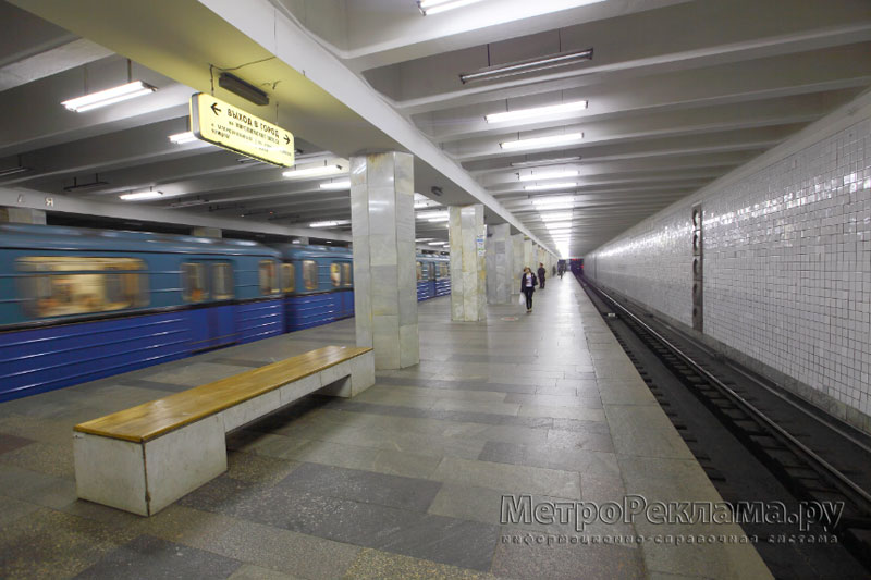 Станция Полежаевская  Станционный зал.
