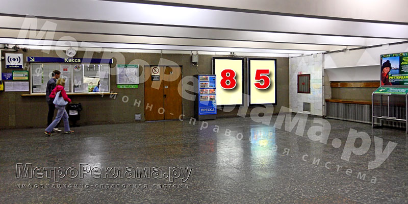 Станция метро "Волжская", рекламные места - щиты световые "Роллеры" №№ 8, 5 размером 1,2 х 1,8 м., выход в город - из последнего вагона при движении поезда из центра к ул. Шкулева, Краснодонская . 